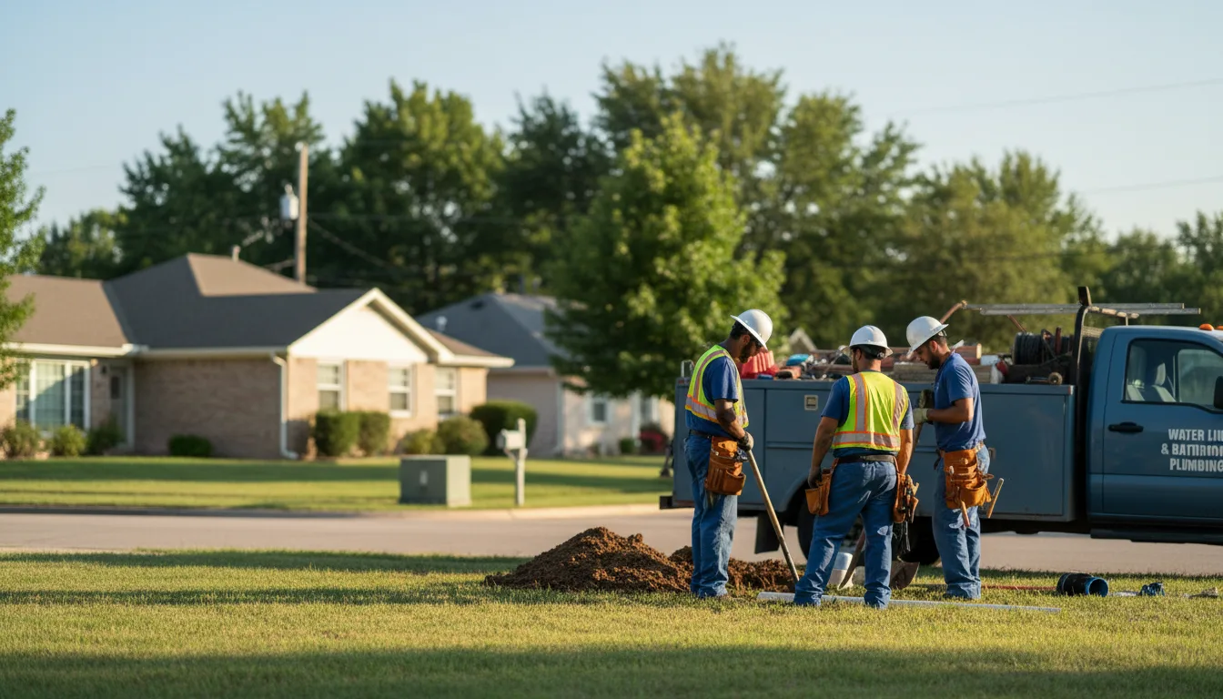 Residential water line and bathroom plumbing service in Windfall, IN
